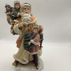 Midwest Importers Festive Santa and Children Holiday Figurine